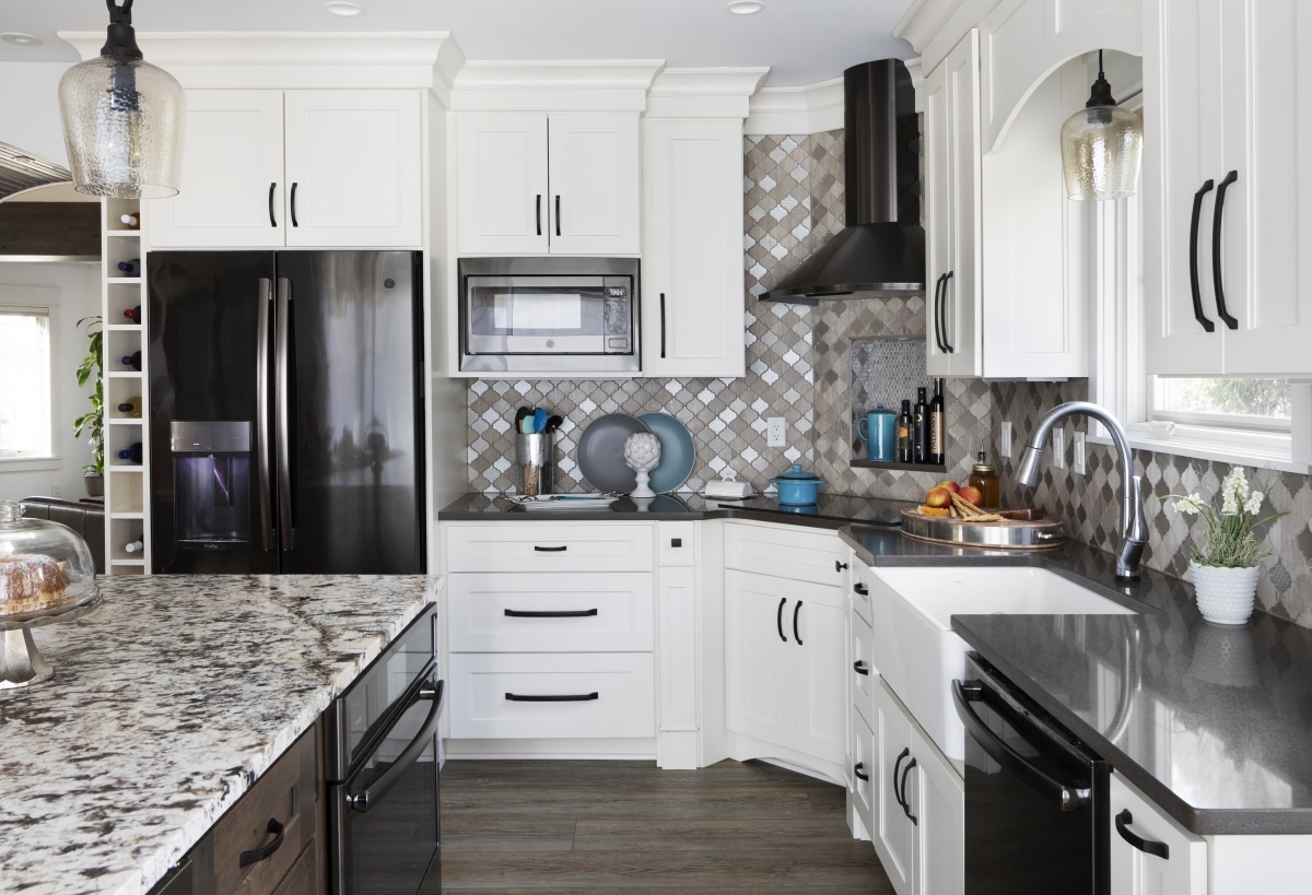 Stainless steel remains the standard for appliances.